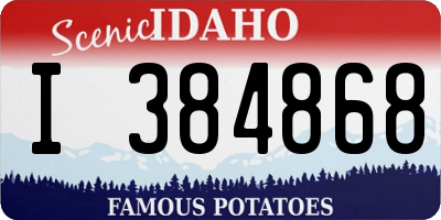 ID license plate I384868