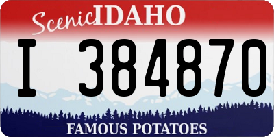ID license plate I384870