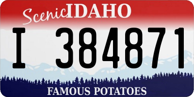 ID license plate I384871