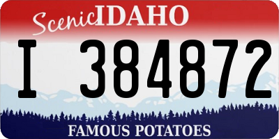 ID license plate I384872