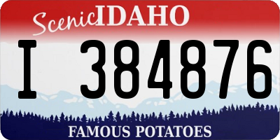 ID license plate I384876