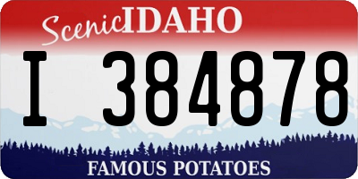 ID license plate I384878