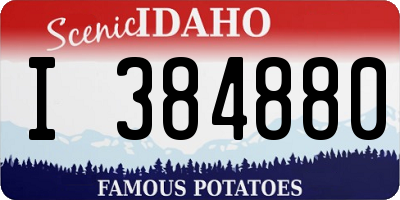 ID license plate I384880