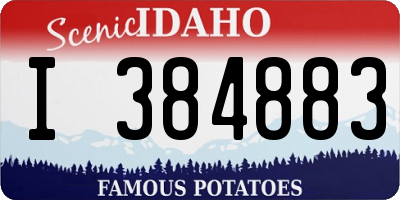 ID license plate I384883