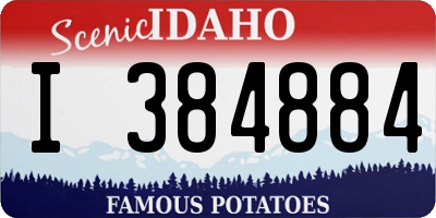 ID license plate I384884