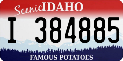 ID license plate I384885