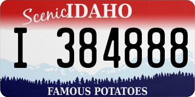 ID license plate I384888