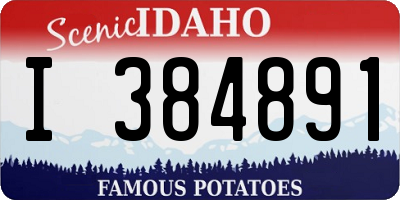 ID license plate I384891