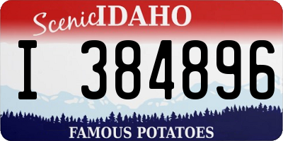 ID license plate I384896