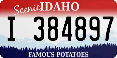 ID license plate I384897
