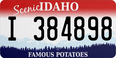ID license plate I384898