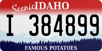 ID license plate I384899