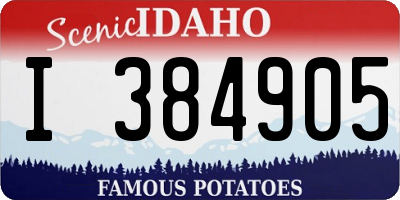 ID license plate I384905