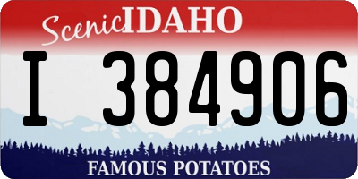 ID license plate I384906