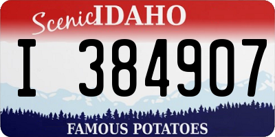 ID license plate I384907