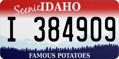 ID license plate I384909