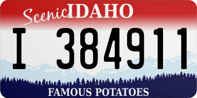 ID license plate I384911