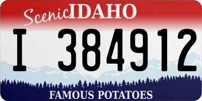 ID license plate I384912