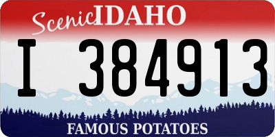 ID license plate I384913