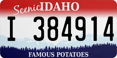 ID license plate I384914