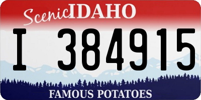 ID license plate I384915