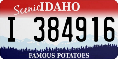 ID license plate I384916