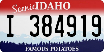 ID license plate I384919