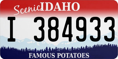 ID license plate I384933
