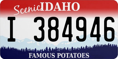 ID license plate I384946