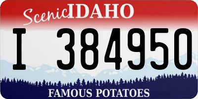 ID license plate I384950