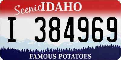 ID license plate I384969