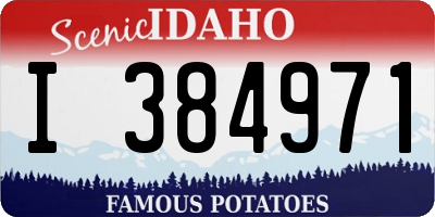 ID license plate I384971