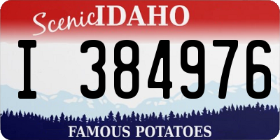 ID license plate I384976