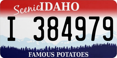 ID license plate I384979