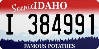 ID license plate I384991