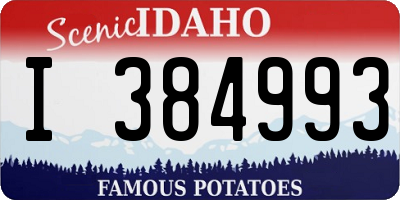ID license plate I384993