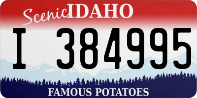 ID license plate I384995