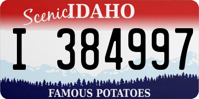 ID license plate I384997