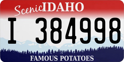 ID license plate I384998