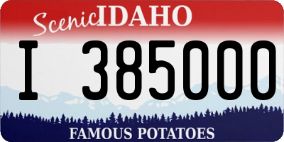 ID license plate I385000