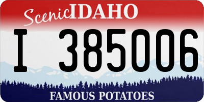 ID license plate I385006