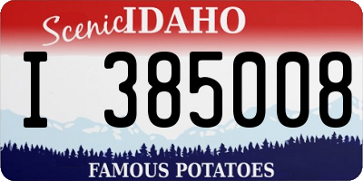 ID license plate I385008