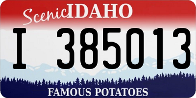 ID license plate I385013