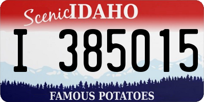 ID license plate I385015