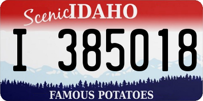 ID license plate I385018