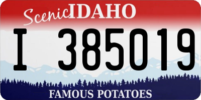 ID license plate I385019