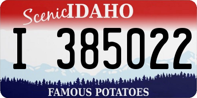 ID license plate I385022
