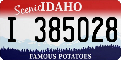 ID license plate I385028