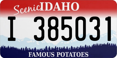 ID license plate I385031