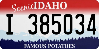 ID license plate I385034